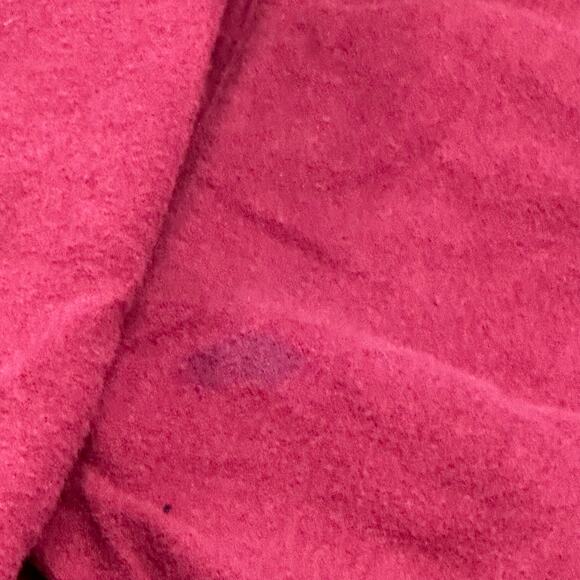 Eddie Bauer Bainbridge Flannel Vintage 90s Wine Red Men L Chamois Button Shirt - Picture 5 of 12